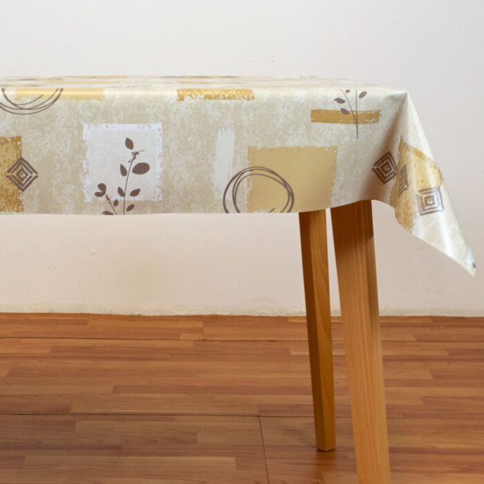 Mantel de Hule Grande 180 Estampado Beige