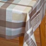 Mantel de Hule Grande 180 Cuadros grises