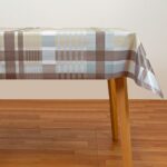 Mantel de Hule Grande 180 Cuadros grises