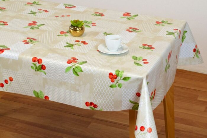 Mantel de Hule Grande 180 Cerezas