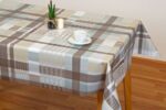 Mantel de Hule Grande 180 Cuadros grises