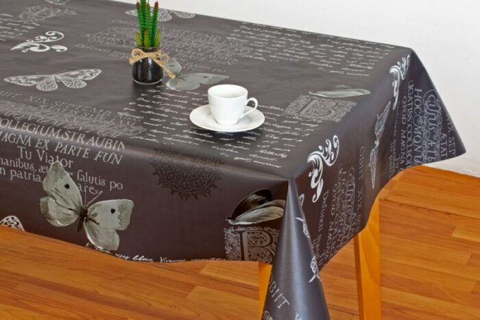 Mantel Huletec Mariposas y textos Bolboreta Gris Mantel Huletec Mariposas y textos Bolboreta Gris