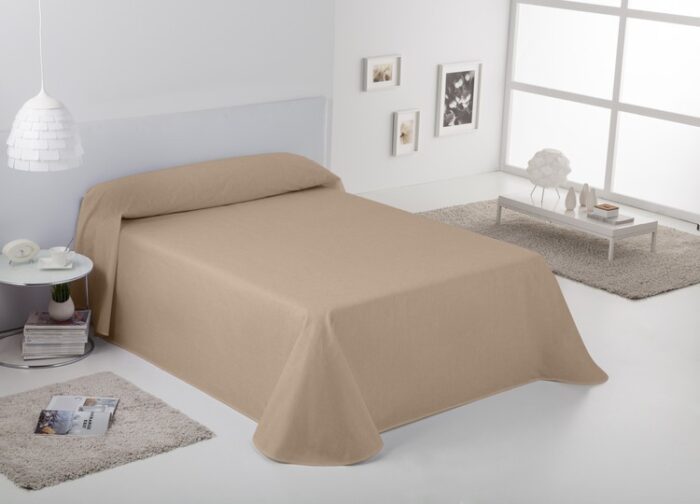 Colcha cubrecama foulard RÚSTICO LISO. Es-Tela 006-MARRON