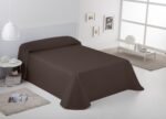 Colcha cubrecama foulard RÚSTICO LISO. Es-Tela 025-CAFE