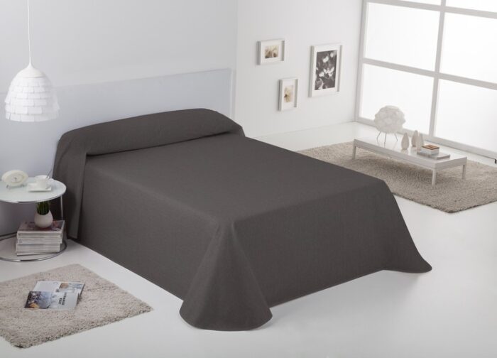 Colcha cubrecama foulard RÚSTICO LISO. Es-Tela 016-GRIS