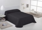 Colcha cubrecama foulard RÚSTICO LISO. Es-Tela 113-NEGRO