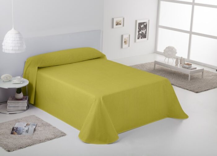 Colcha cubrecama foulard RÚSTICO LISO. Es-Tela 111-PISTACHO