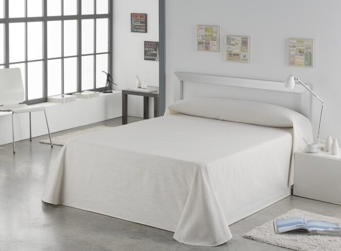 Colcha cubrecama foulard BURGOS. Es-Tela 021-CREMA