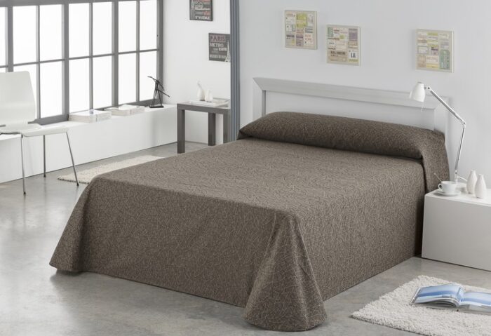 Colcha cubrecama foulard BURGOS. Es-Tela 025-CAFE