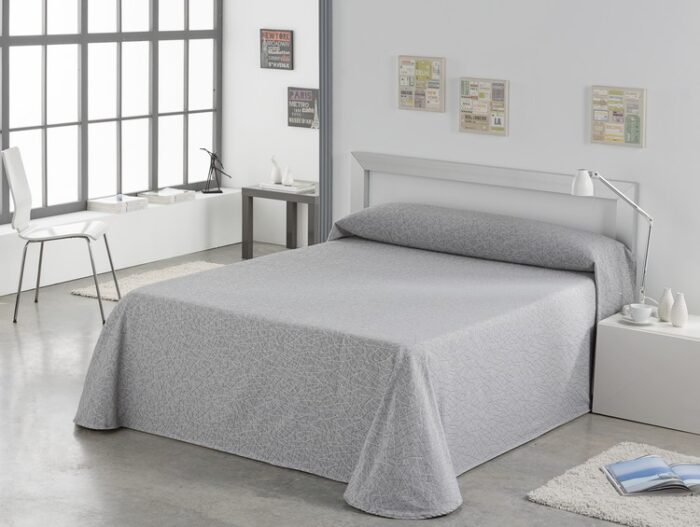 Colcha cubrecama foulard BURGOS. Es-Tela 225-PLOMO