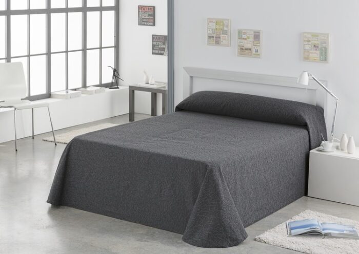 Colcha cubrecama foulard BURGOS. Es-Tela 016-GRIS