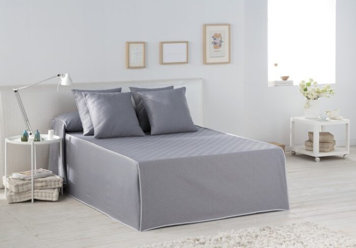 Colcha cubrecama París. modelo BENISSA. Es-Tela 016-GRIS
