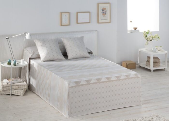 Colcha cubrecama París. modelo XÀBIA. Es-Tela 138-PIEDRA