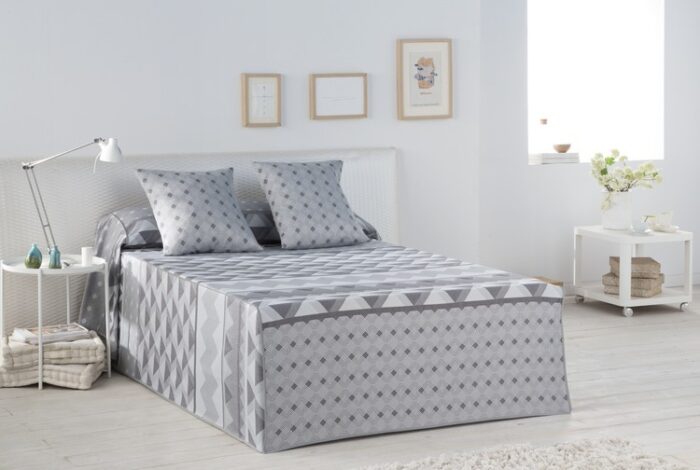 Colcha cubrecama París. modelo XÀBIA. Es-Tela 016-GRIS