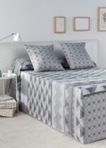 Colcha cubrecama París. modelo XÀBIA. Es-Tela 016-GRIS